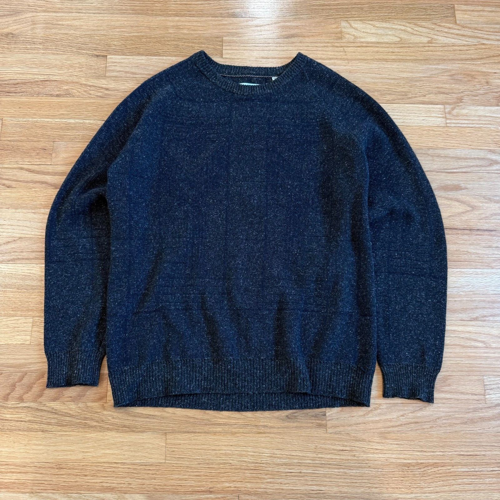 Billy Reid Billy Reid Wool & Linen Blend Knit Sweater in Charcoal Size US L / EU 52-54 / 3 - 1 Thumbnail