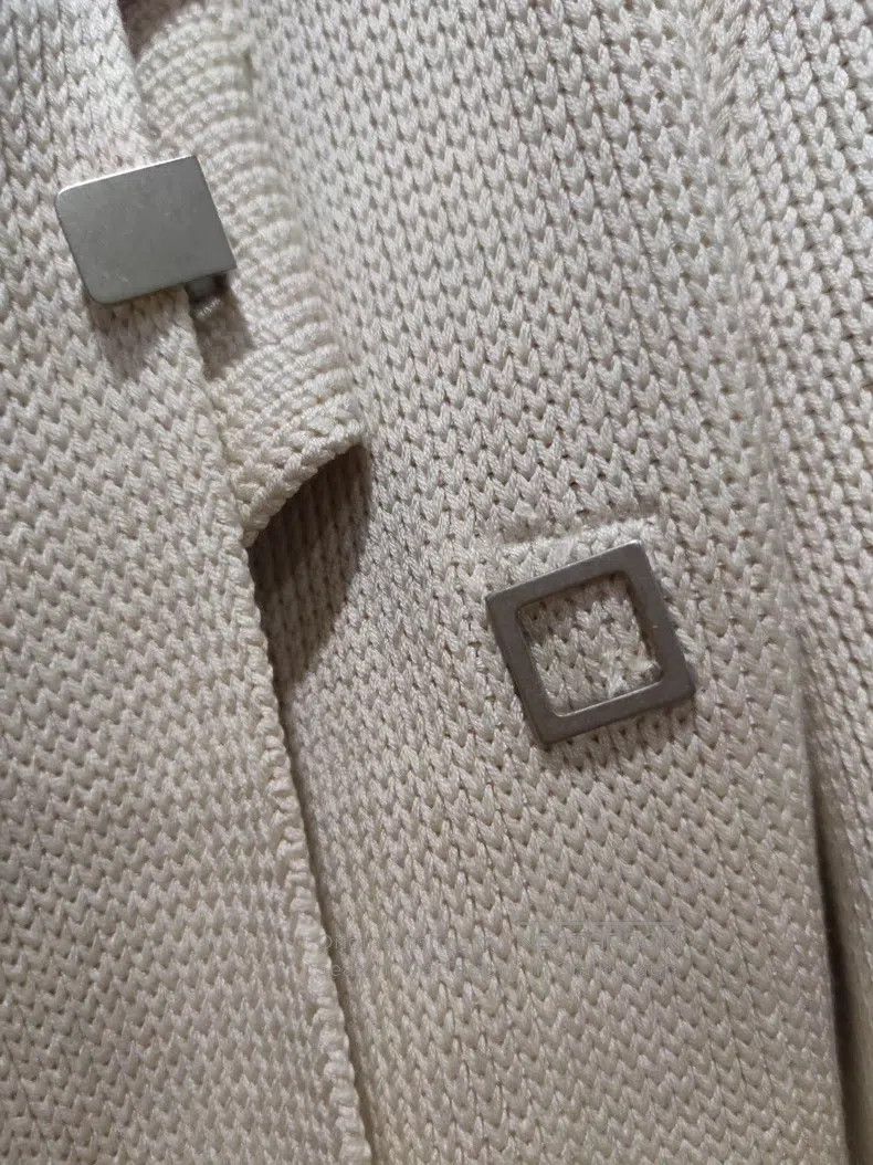 Hermes Hermes Knitted cardigan beige Size L / US 10 / IT 46 - 5 Thumbnail