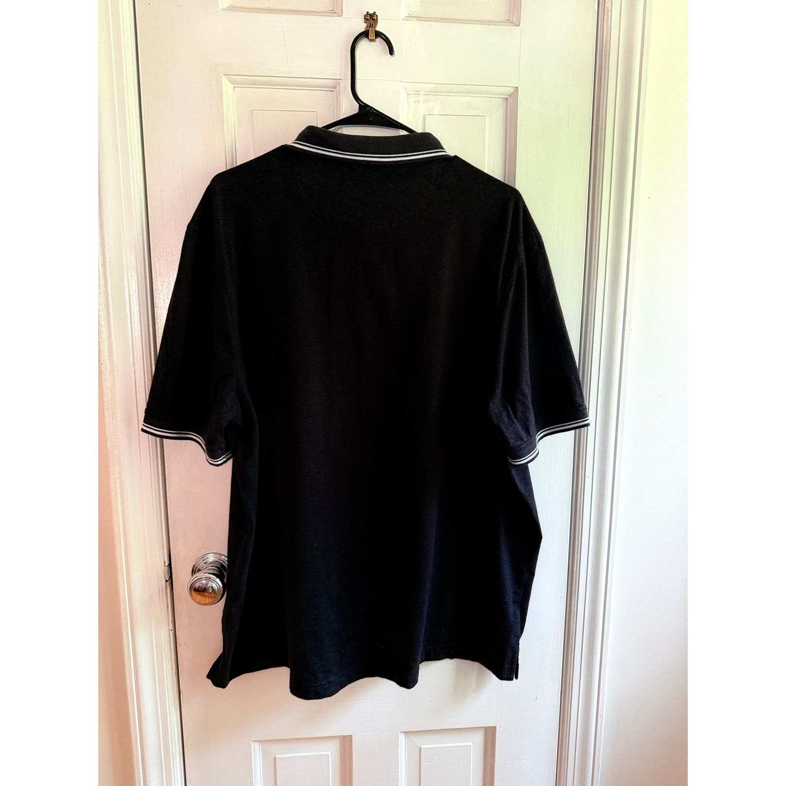 Nordstrom Nordstrom Tech-Smart Polo Shirt Mens XXL Black White Striped Size US XXL / EU 58 / 5 - 4 Thumbnail