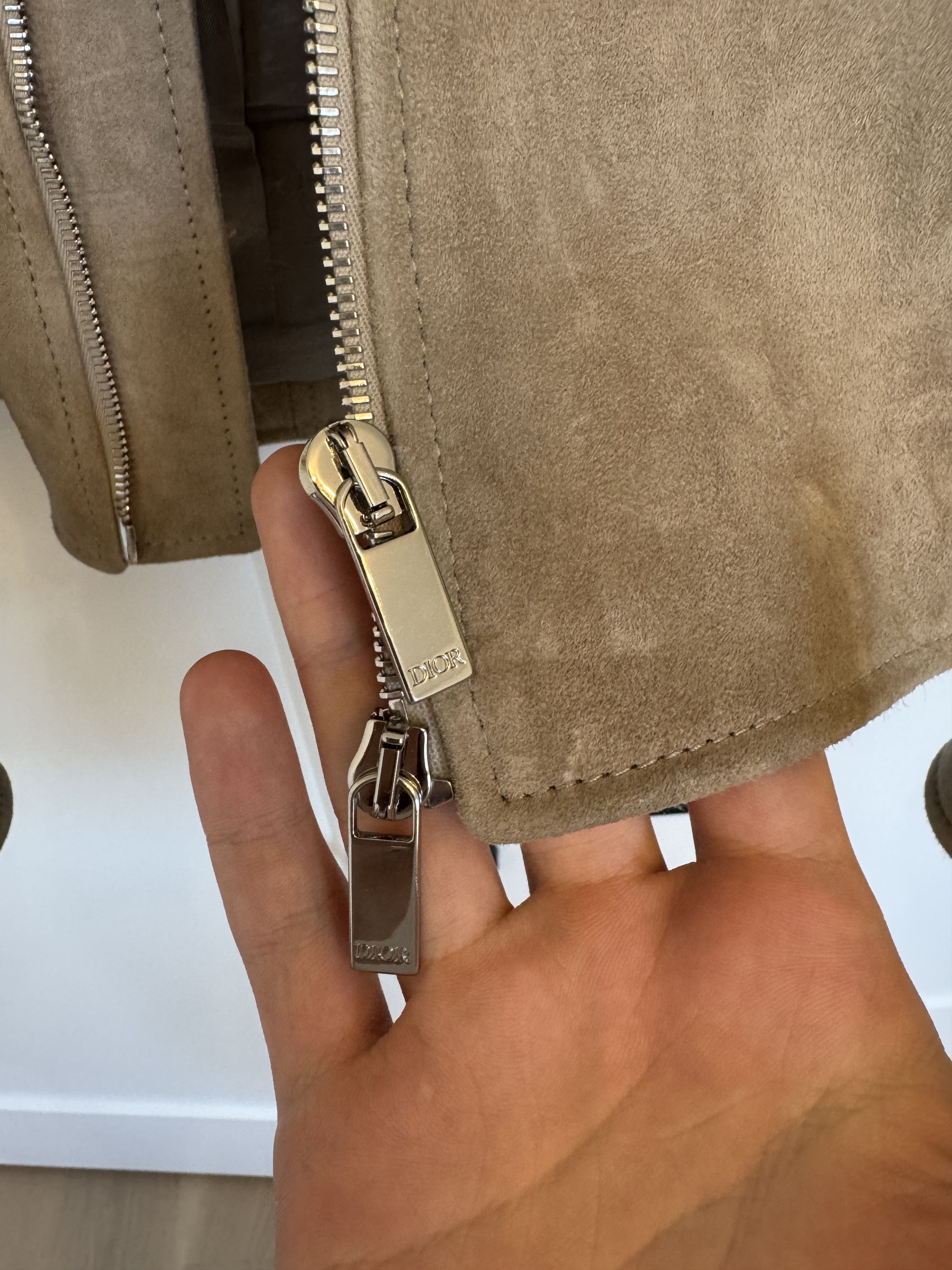 Dior Dior Grey Suede Jacket Size US M / EU 48-50 / 2 - 6 Thumbnail