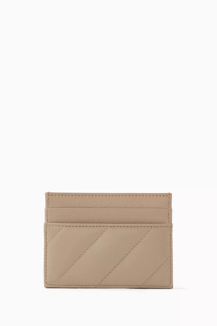 Balenciaga o1srvl11e0825 Size: OS / Crush Card Holder Quilted in Beige Size ONE SIZE - 2 Thumbnail