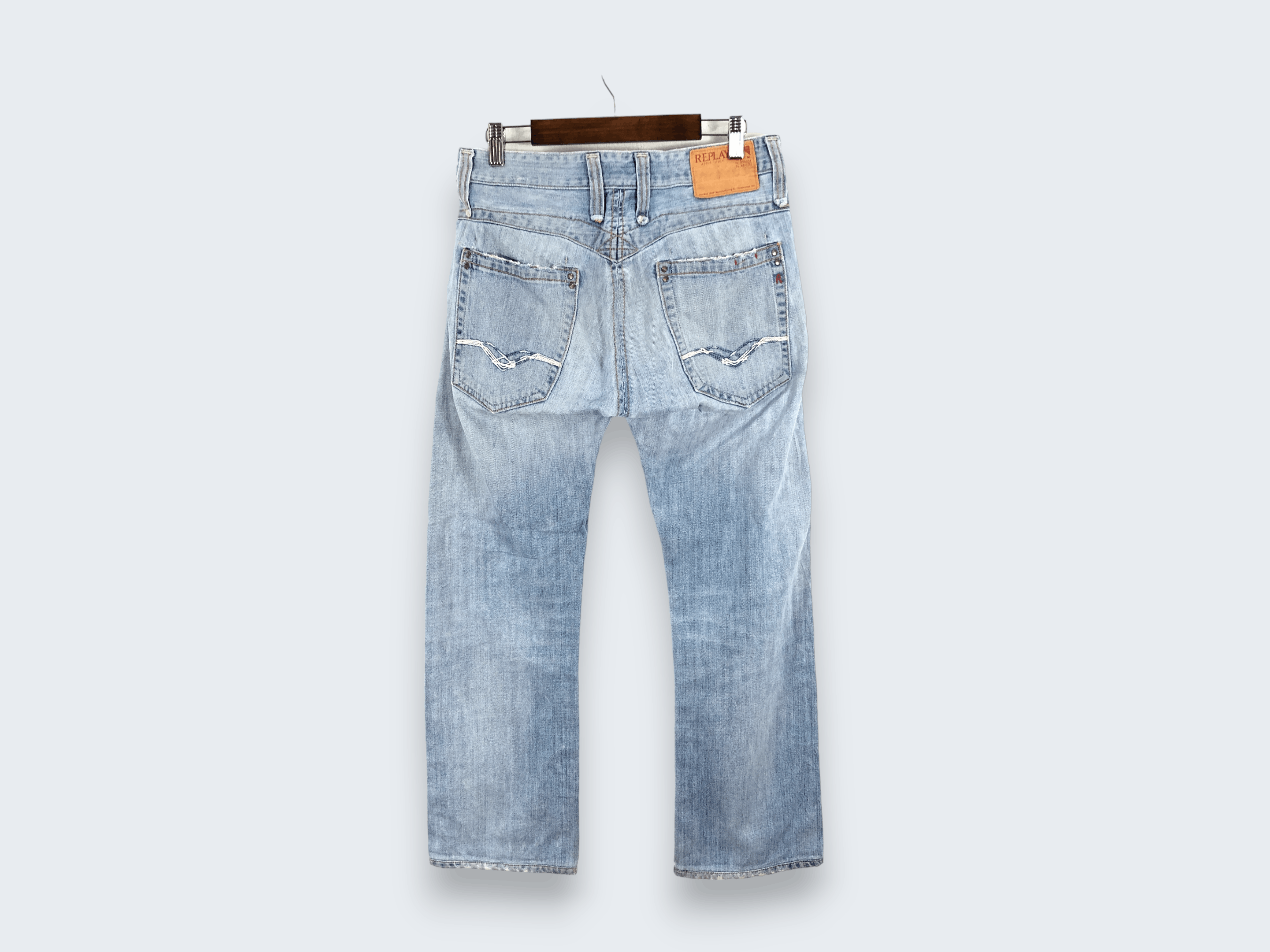 Replay × Vintage 30 x 27.5 Vintage Replay Jeans L1502 Size US 30 / EU 46 - 2 Thumbnail