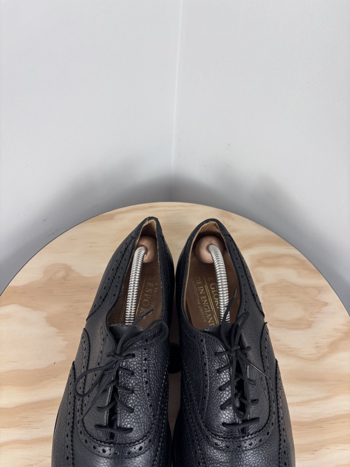 These Glory Days These Glory Days Bespoke Men’s Black Leather Oxford Shoes Size US 8 / EU 41 - 6 Thumbnail