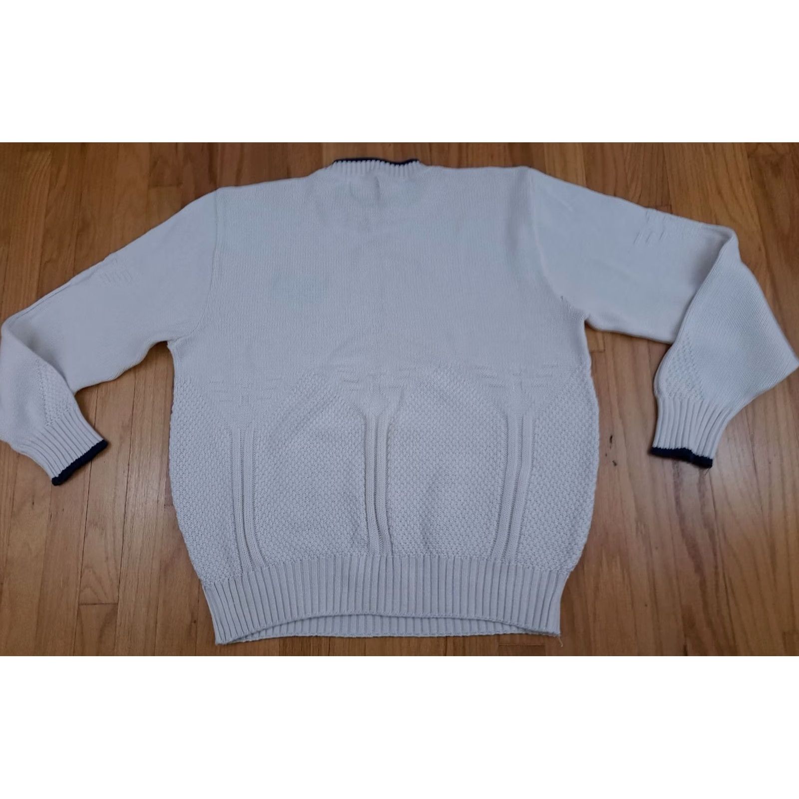 Vintage VINTAGE University of Michigan Cable Knit Embroidered Sweater XL White Size US XL / EU 56 / 4 - 7 Thumbnail