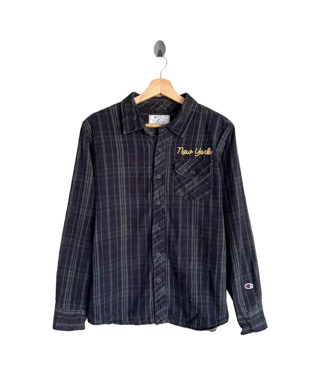 Champion Champion Plaid Tartan Flannel Shirt Size US M / EU 48-50 / 2 - 1 Thumbnail