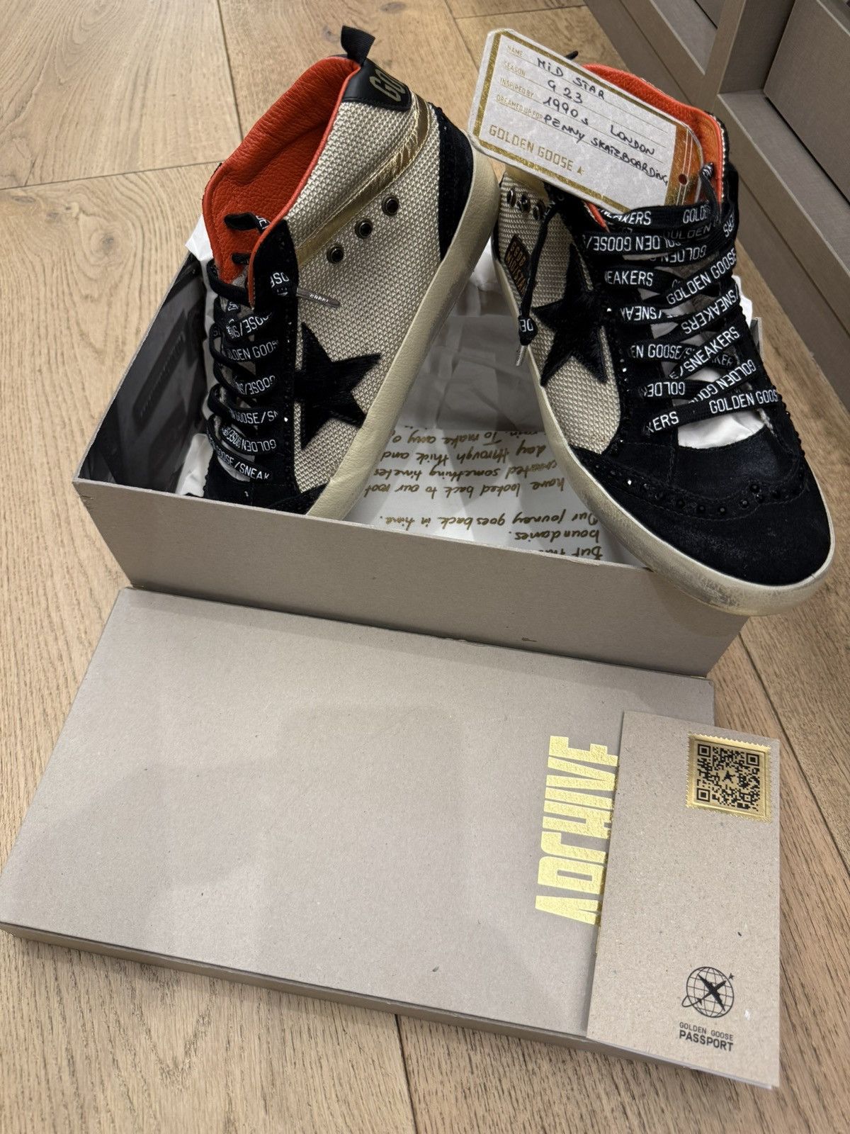 Golden Goose GGDB Mid Star Custom Sneakers Swarovski Edition, New Size US 9.5 / EU 42-43 - 2 Thumbnail