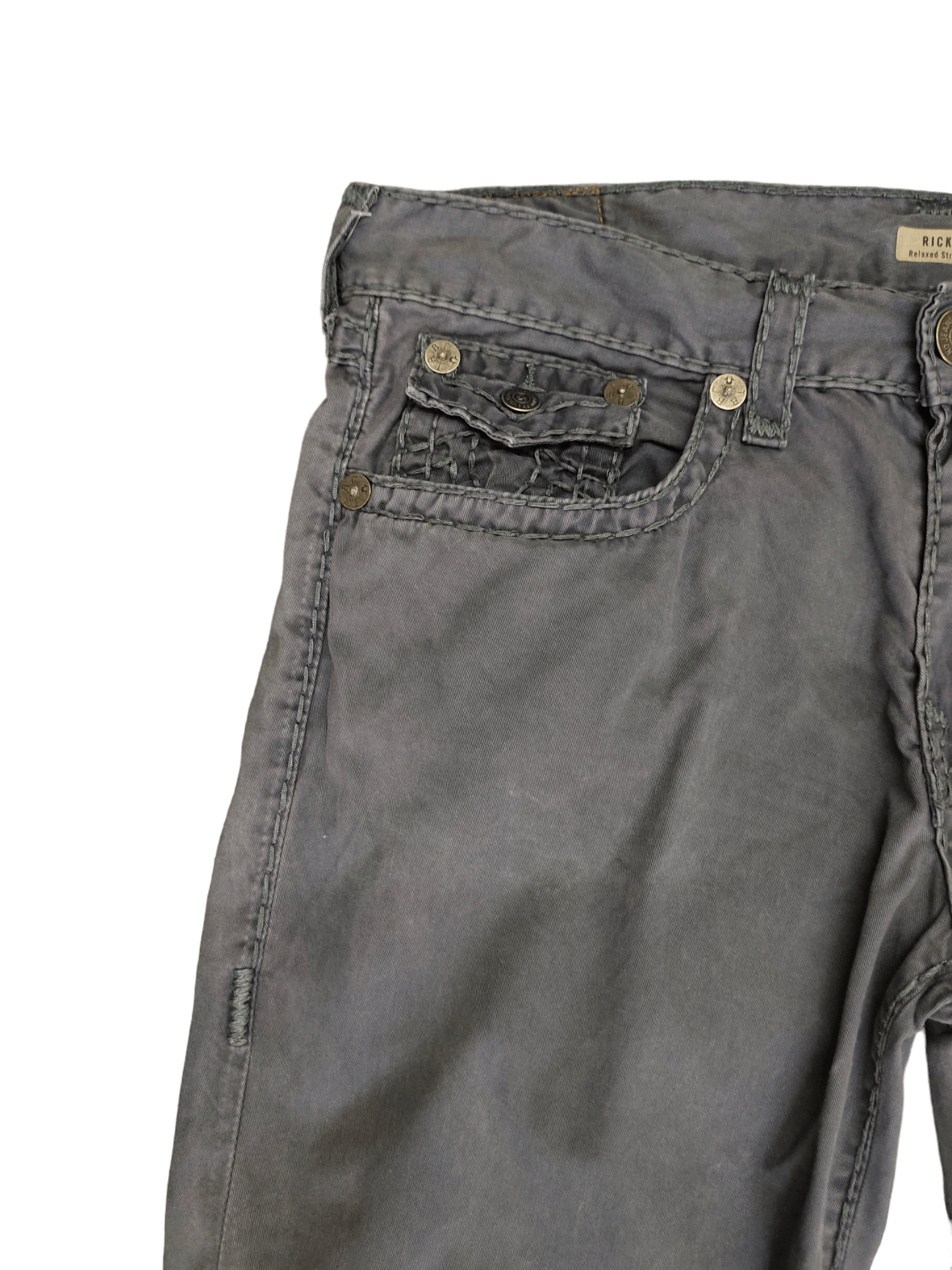 True Religion Vtg True Religion Ricky Relaxed Straight Pant Y2k Streetwear Size US 36 / EU 52 - 15 Thumbnail