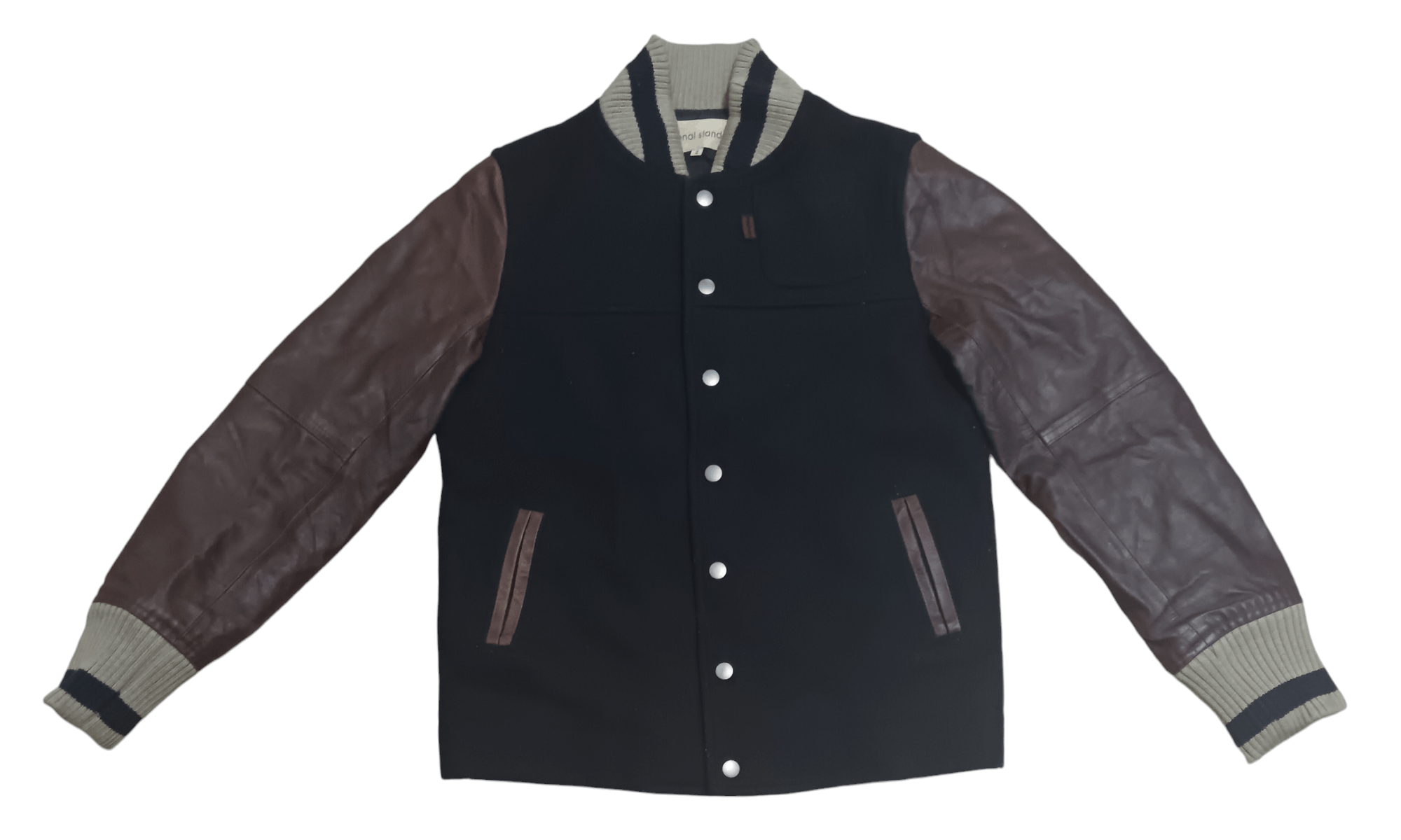 National Standard × Vintage VINTAGE NATIONAL STANDARD LEATHER SLEEVE VARSITY JACKET Size US M / EU 48-50 / 2 - 1 Thumbnail
