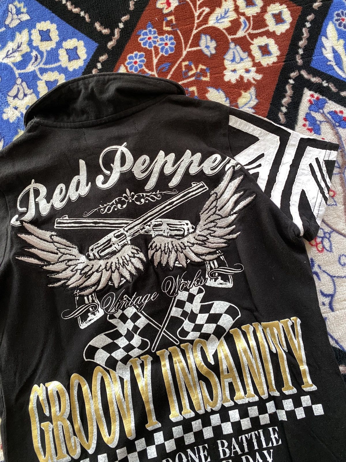 Le Grande Bleu (L.G.B.) Red Pepper Poem Gothic Punk Polo Tshirt Size US S / EU 44-46 / 1 - 3 Thumbnail