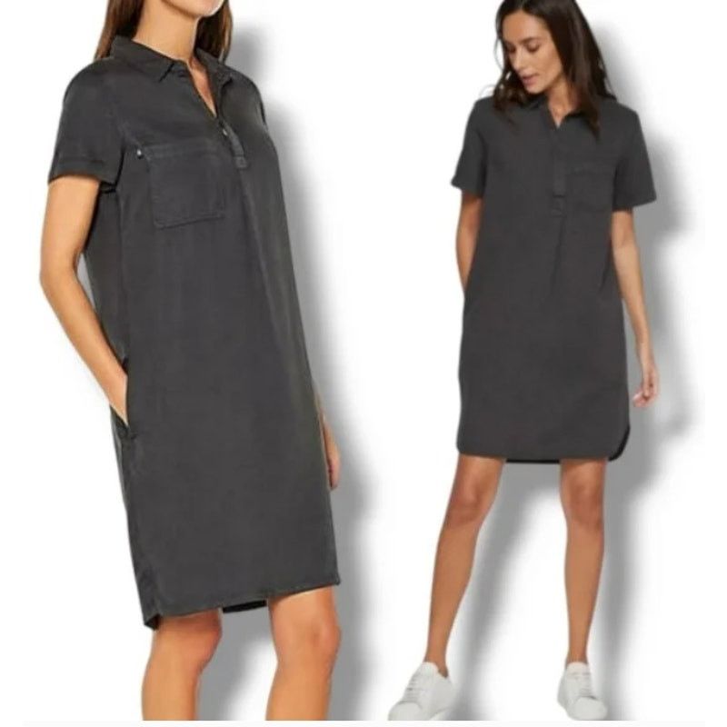 Gap GAP Tencel Dress - Shadow Grey - Women's XS - New with Tags Size XS / US 0-2 / IT 36-38 - 1 Thumbnail