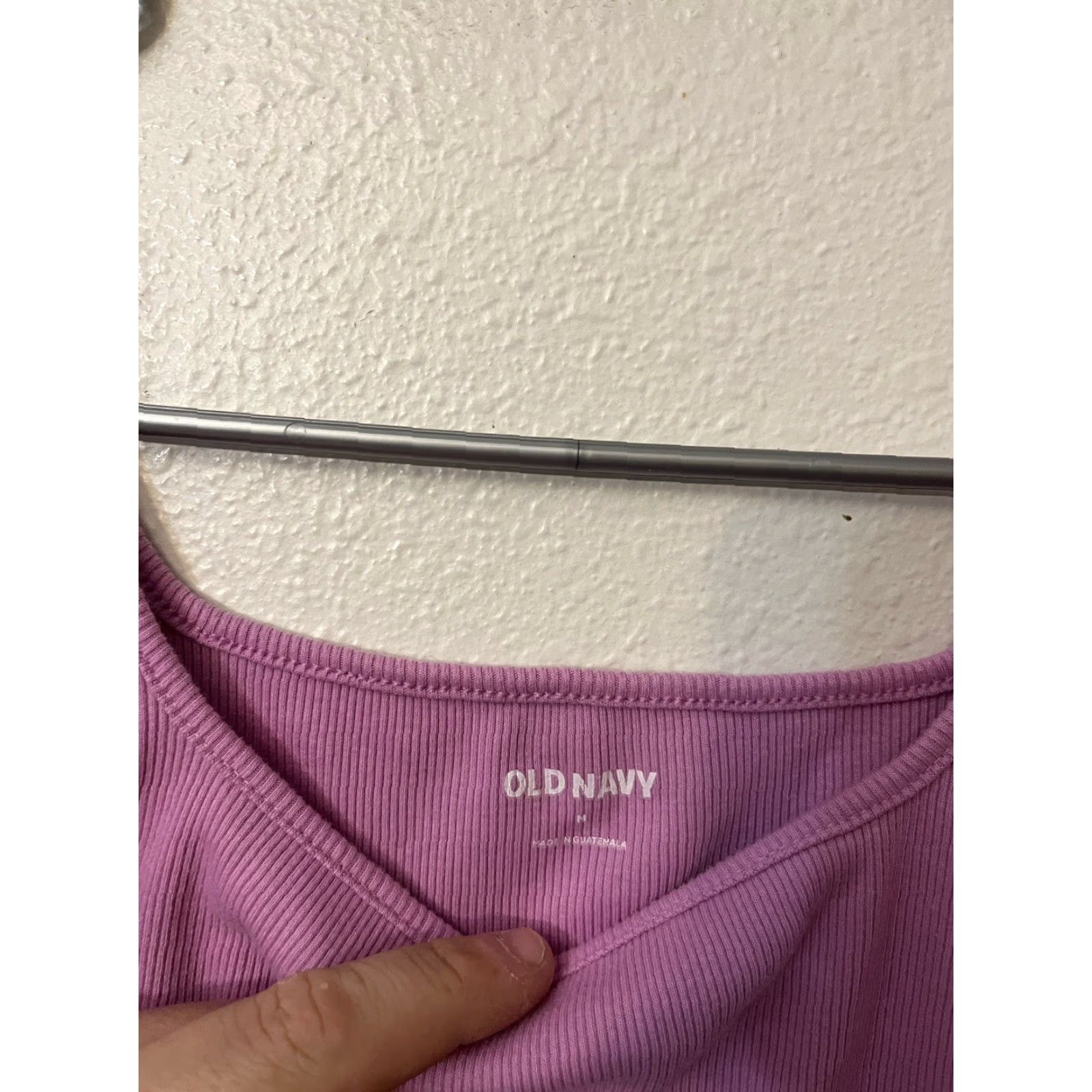 Old Navy Old Navy Tank Top Purple Cotton Round Neck Cropped M Women's Short Sleeve Shirt Size M / US 6-8 / IT 42-44 - 3 Thumbnail