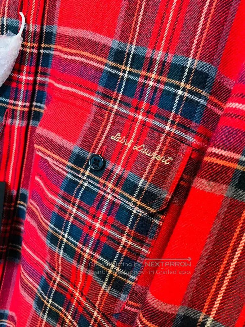 Saint Laurent Paris Saint Laurent Embroidered Flannel Shirt. Size US M / EU 48-50 / 2 - 5 Thumbnail