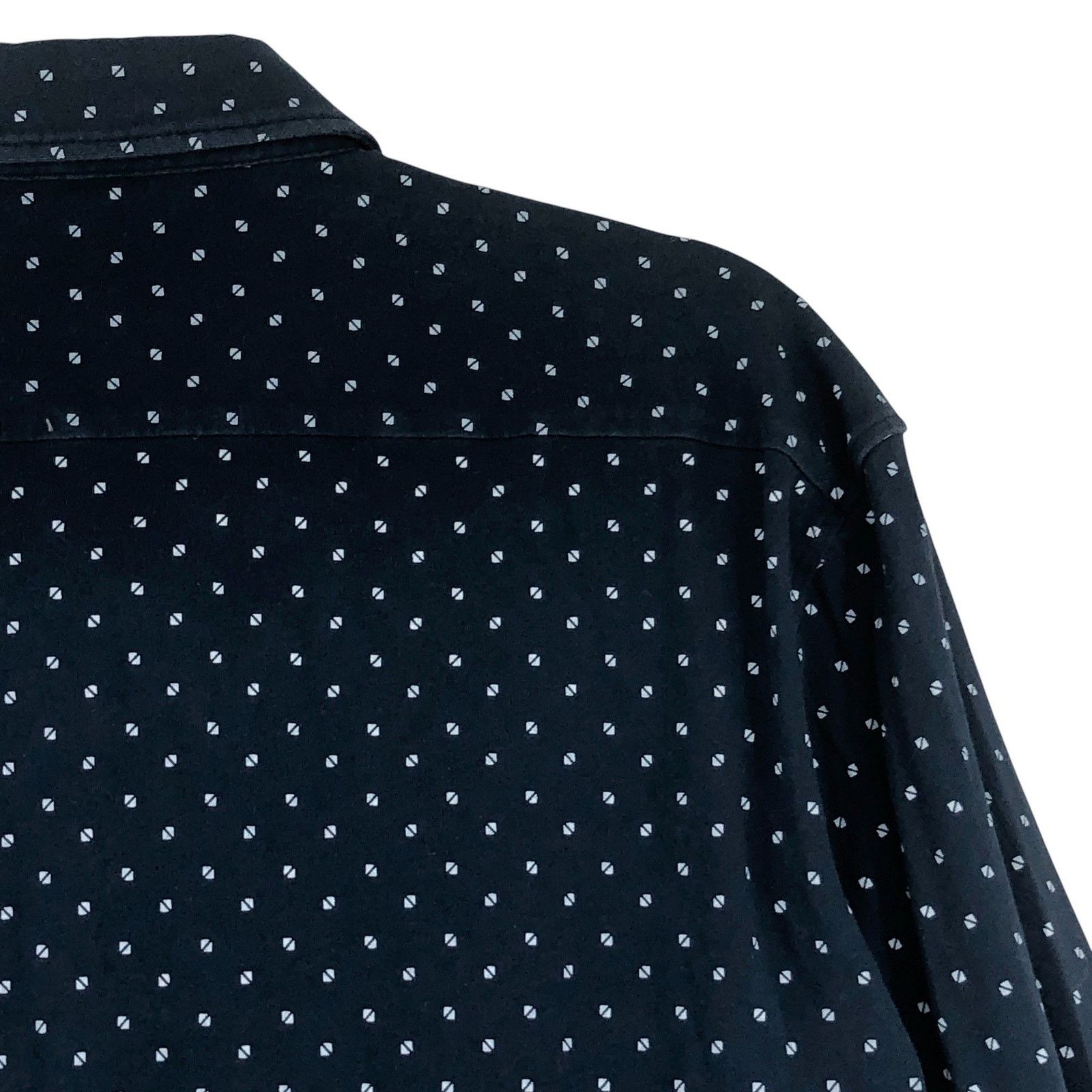 Hugo Boss BOSS Shirt L Roan Slim Fit Navy Geo Print Long Sleeve Size US L / EU 52-54 / 3 - 14 Thumbnail