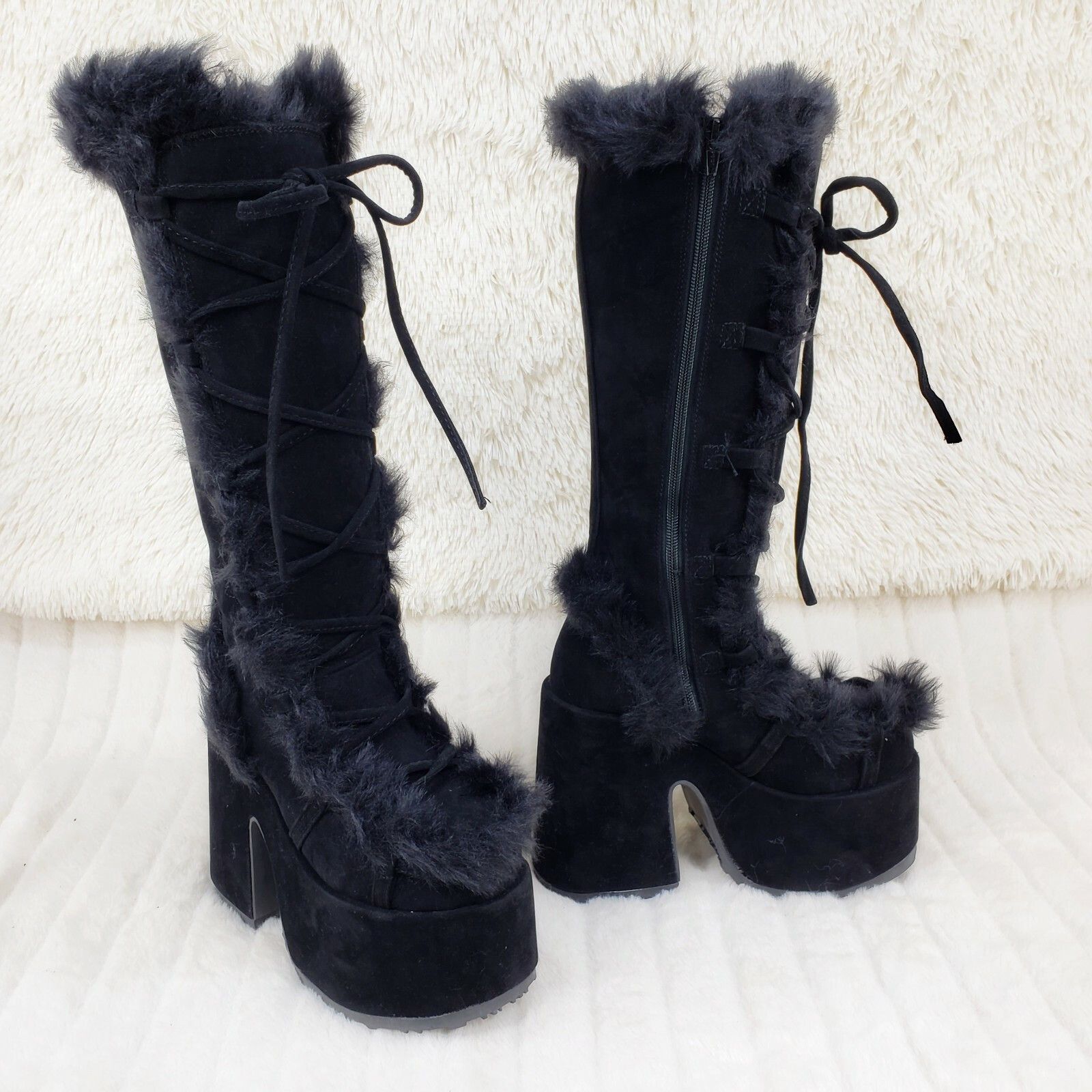 Demonia Cult DEMONIA Camel 311 Stacked Black Mammoth Platform Goth Punk K Size US 6 / IT 36 - 4 Thumbnail