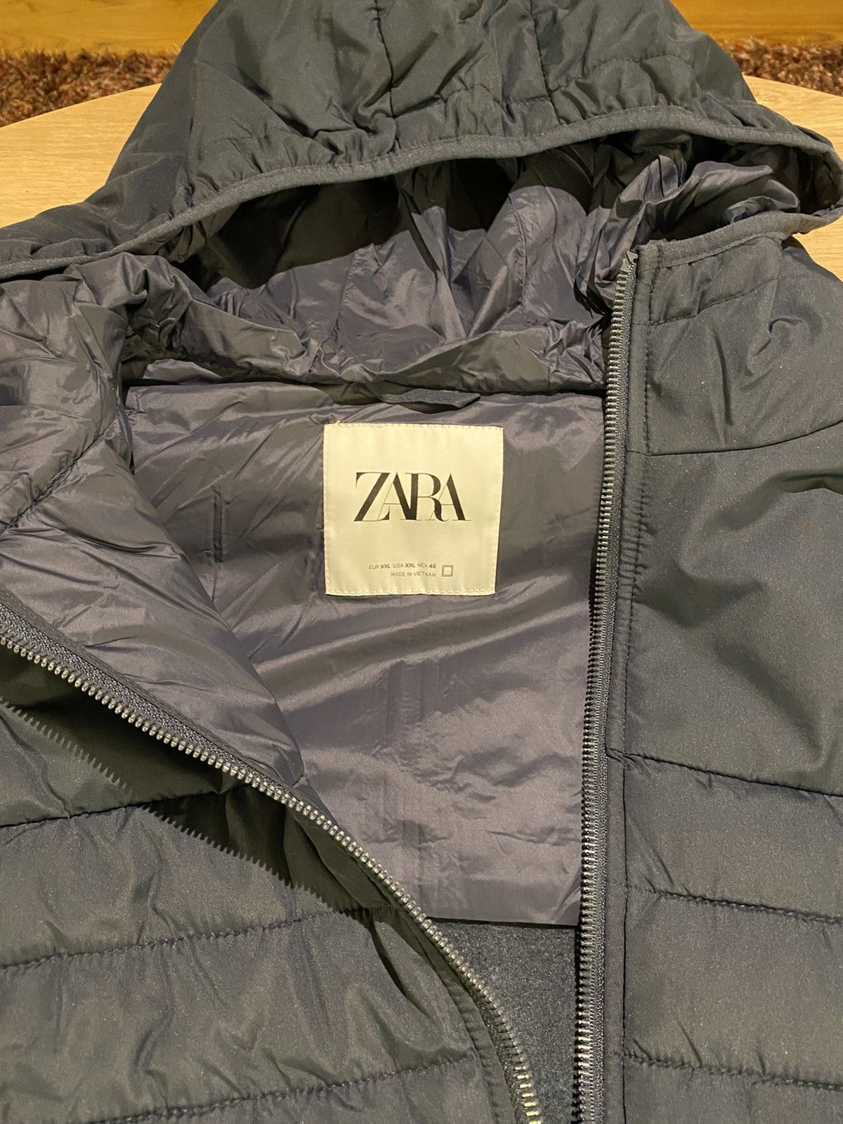 Zara ZARA Black Hybrid Puffer Hoodie Jacket Size US XXL / EU 58 / 5 - 4 Thumbnail