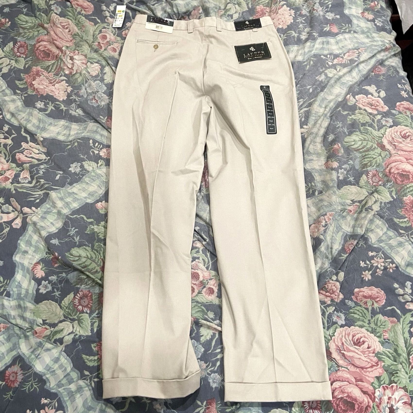 Ralph Lauren Lauren Ralph Lauren Pants Men NWT Total Comfort Flat Front Straight Leg Dress Gray 100% Cotton W38 L34 Size US 34 / EU 50 - 2 Thumbnail