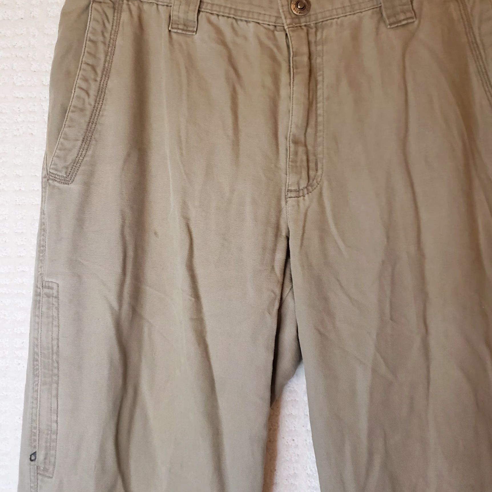 Vintage Columbia Omni-Shield Hiking Outdoor Pants Khaki Mens 34x32 Zip Pockets Canvas Cotton Regular Straight Jeans style Khakis Outdoor Mens Size US 34 / EU 50 - 3 Thumbnail