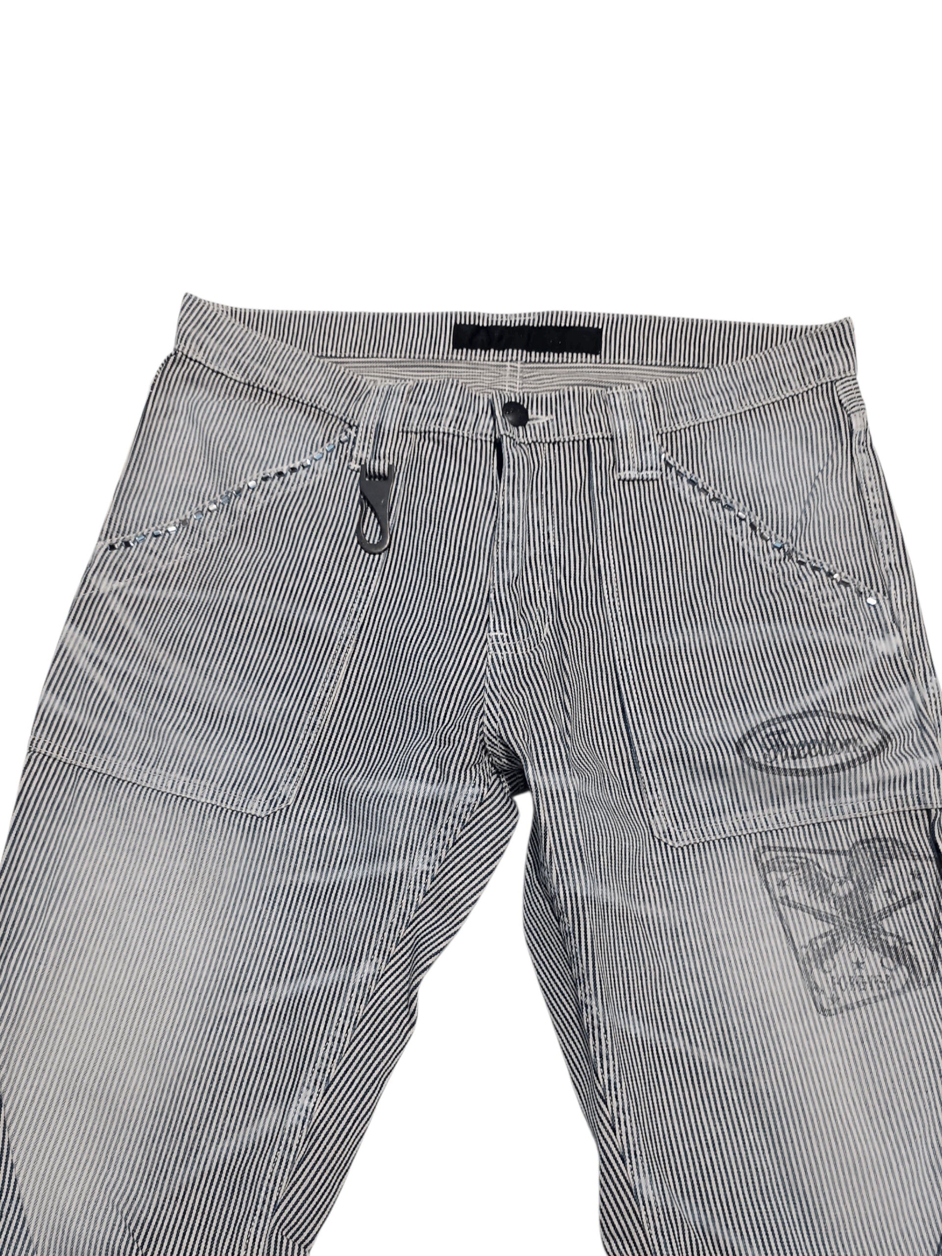 roarguns Roarguns Hickory Stripe Faded Wash Bootcut Flare Pant Size US 30 / EU 46 - 4 Thumbnail