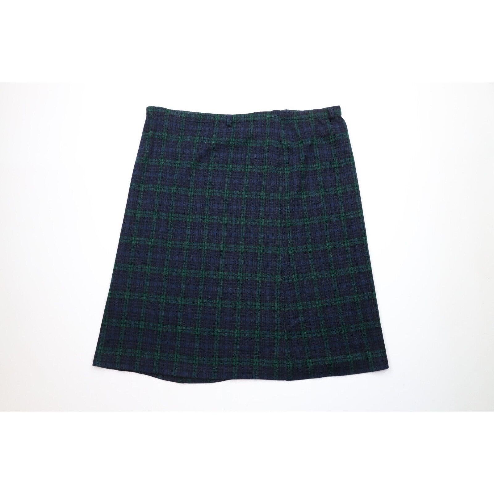 Vintage Vintage 70s Streetwear Knit Tartan Plaid Skirt Size 32" / US 10 / IT 46 - 1 Thumbnail