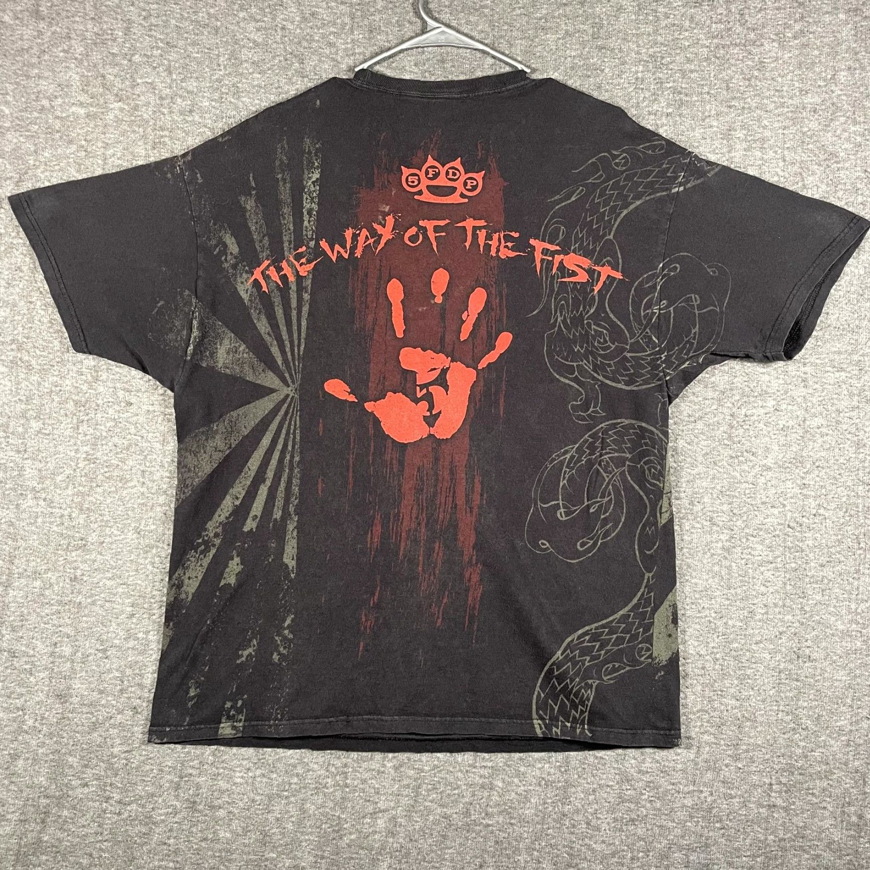 Hanes VINTAGE Five Finger Death Punch Hanes Shirt Mens XL Black Way Of The Fist Band Tee Size US XL / EU 56 / 4 - 2 Thumbnail