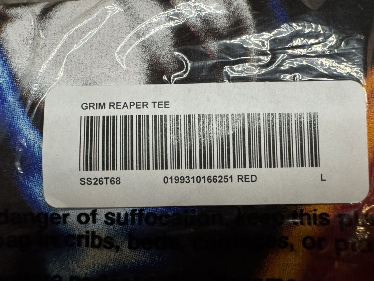 Supreme SS26 Supreme Grim Reaper Tee Size US L / EU 52-54 / 3 - 4 Thumbnail