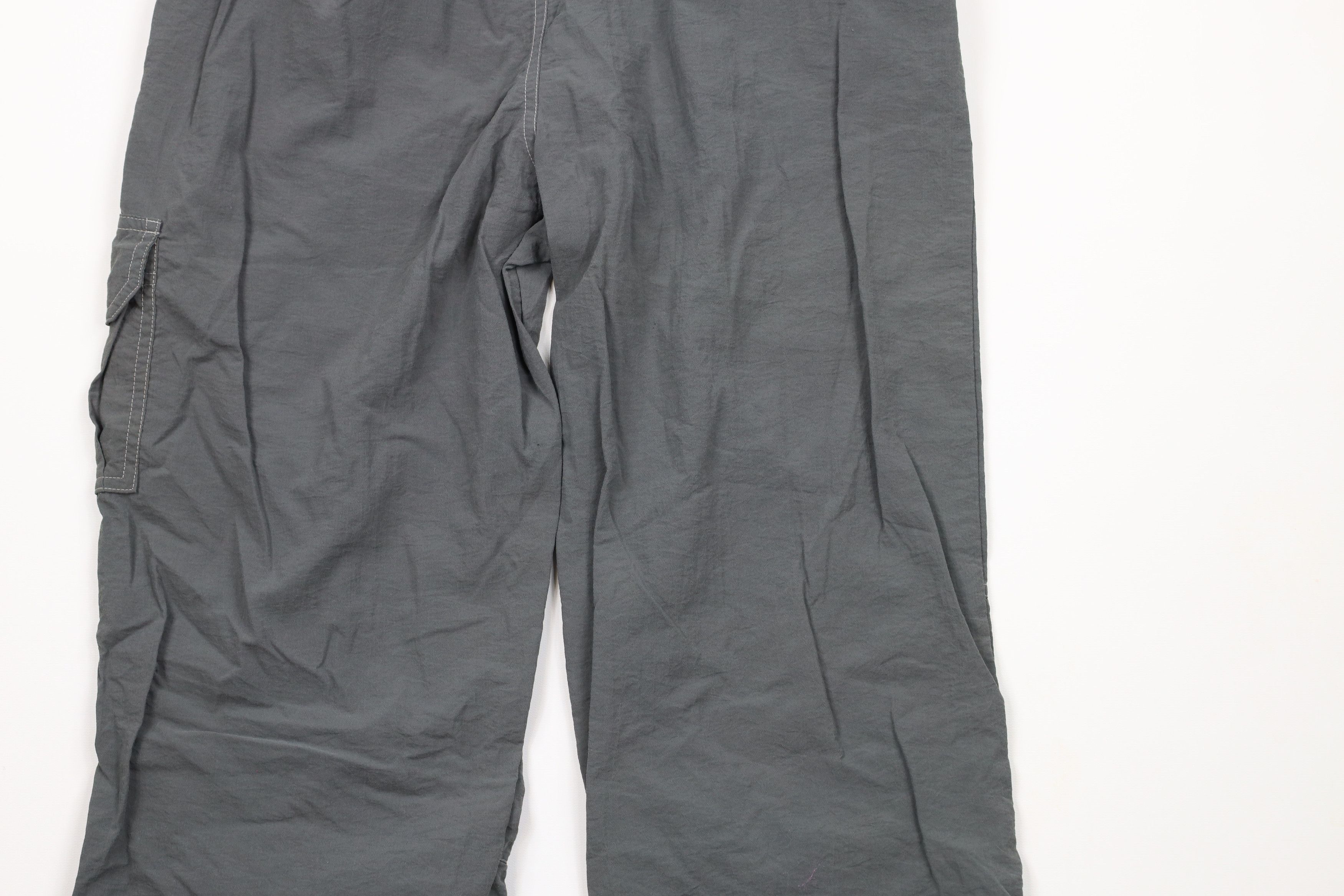 Vintage Vintage 90s Streetwear Double Knee Belted Flared Pants Gray Size US 34 / EU 50 - 11 Thumbnail