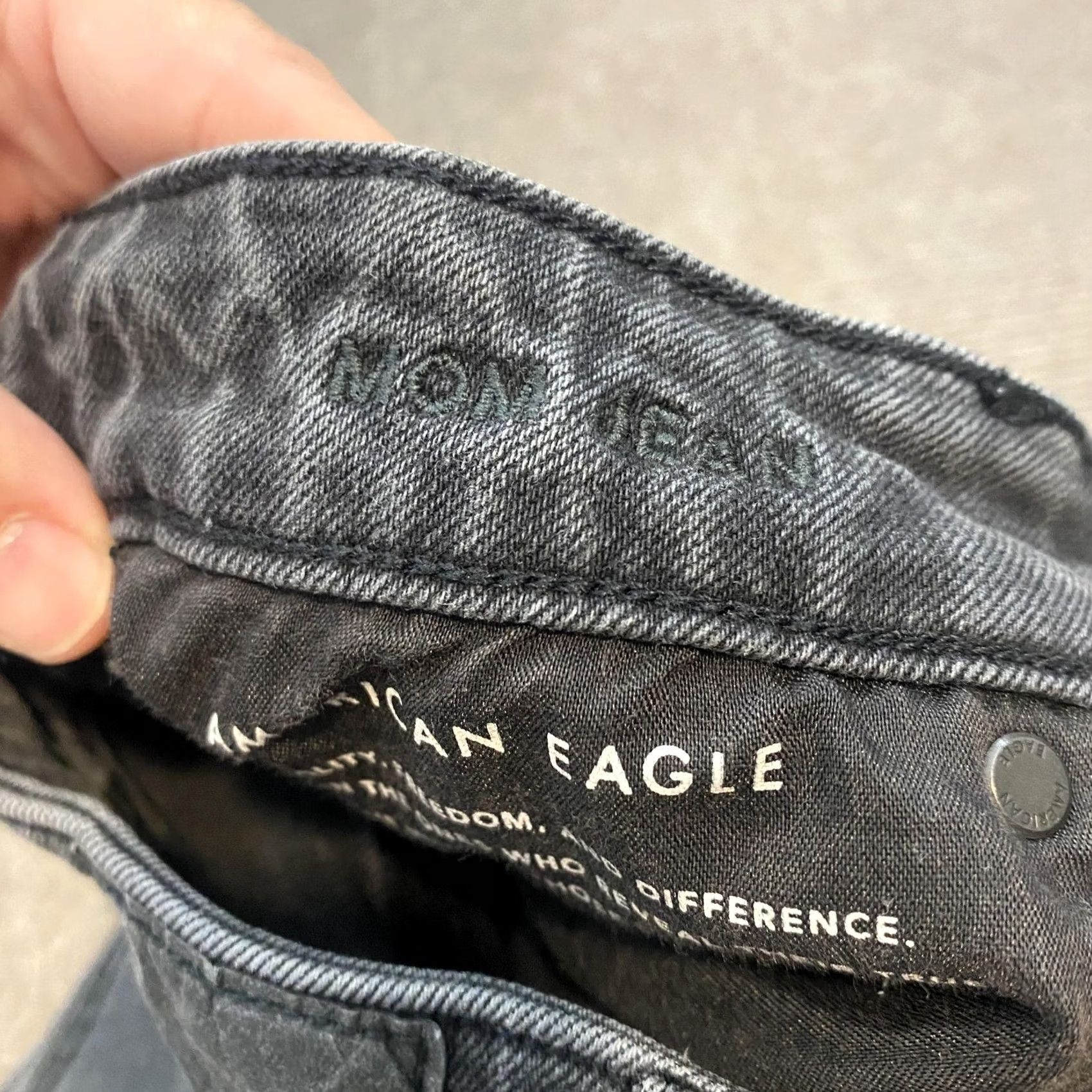 Vintage American Eagle Mom Jeans Womens 0 Regular Black High Rise Stretch Denim Pants Size 25" / US 0 / IT 36 - 5 Thumbnail