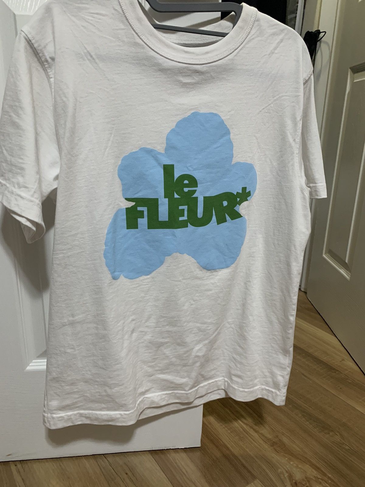 image of Golf Le Fleur Flower Logo Tee in White, Men's (Size XS)