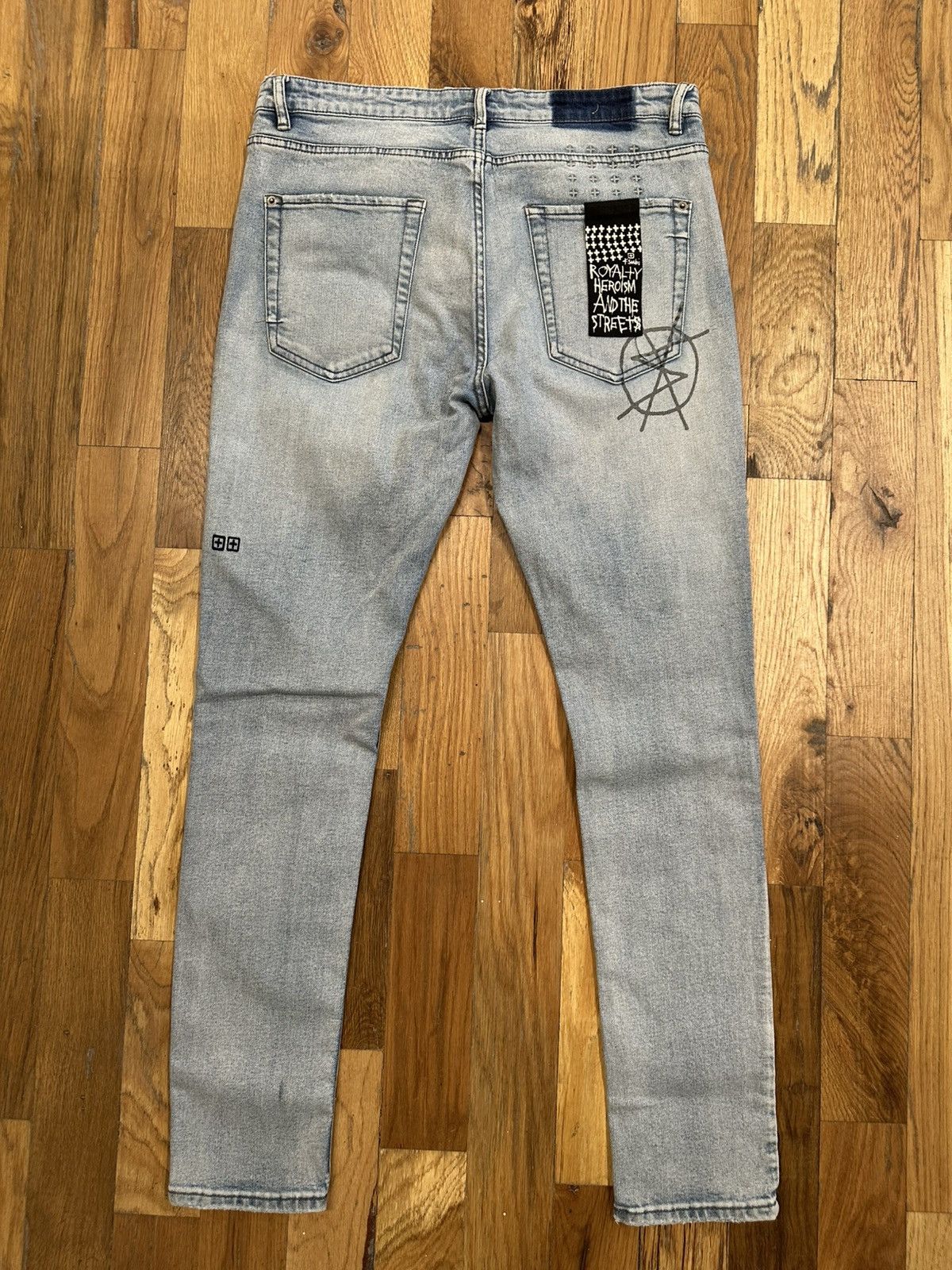 Ksubi Ksubi AOP Logos Blue Denim Jeans Size 36 Size US 36 / EU 52 - 2 Thumbnail