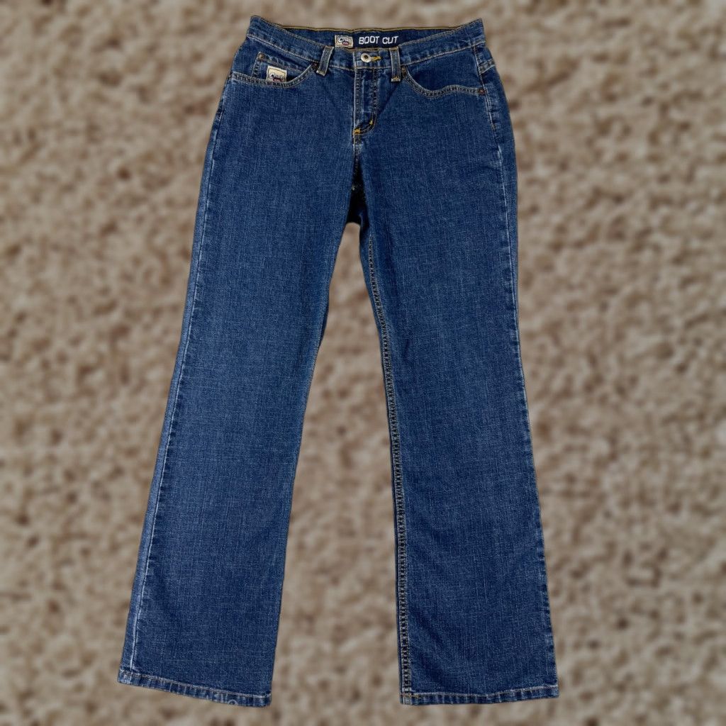 Denime Cruel Jeans Womens 9 Bootcut Denim Blue Medium Wash Cotton 5-Pocket Regular Inseam 31 in Women's Jeans Cruel Brand Adult Womens Jeans Size 30" / US 8 / IT 44 - 1 Thumbnail