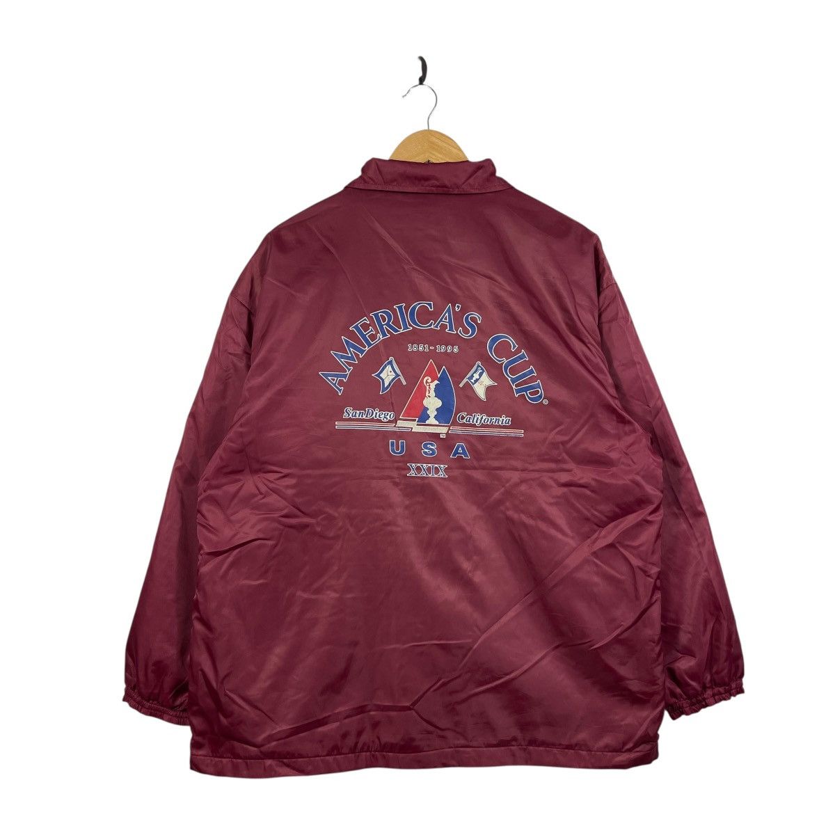 Coach Vintage America’s Cup San Diego 1995 Coach Jacket Burgundy Size US M / EU 48-50 / 2 - 4 Thumbnail