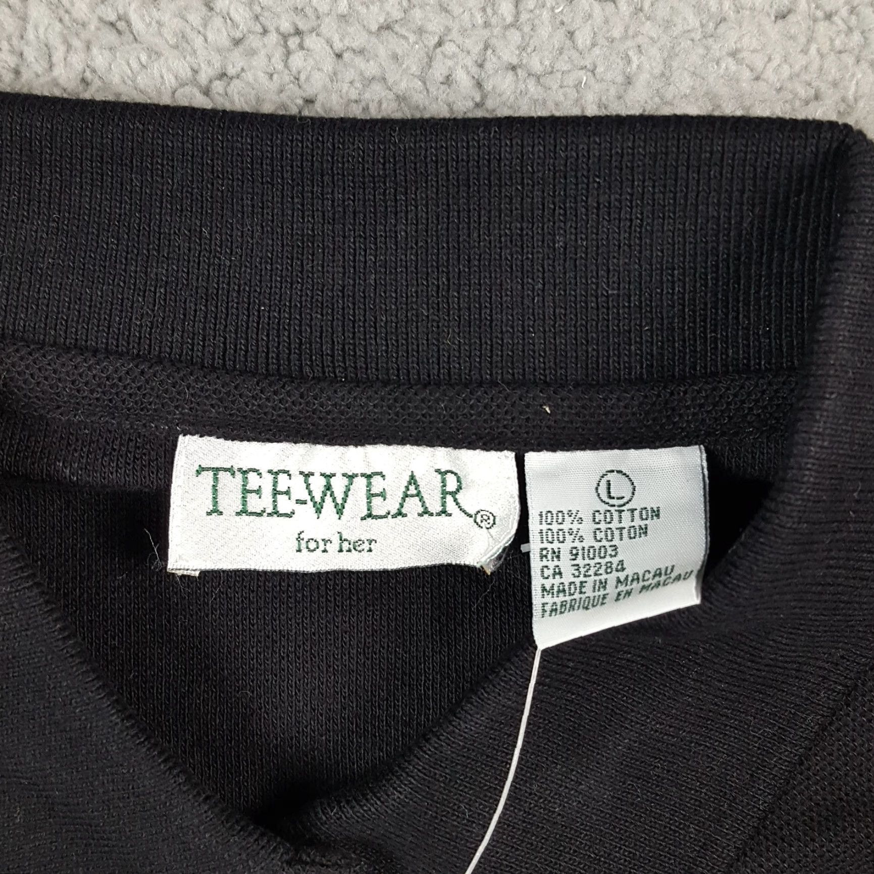 Vintage VINTAGE Women's Cropped Polo Shirt Size Large Black 90s Tennis Golf Preppy Retro Athletic Logo Polo Size L / US 10 / IT 46 - 4 Thumbnail