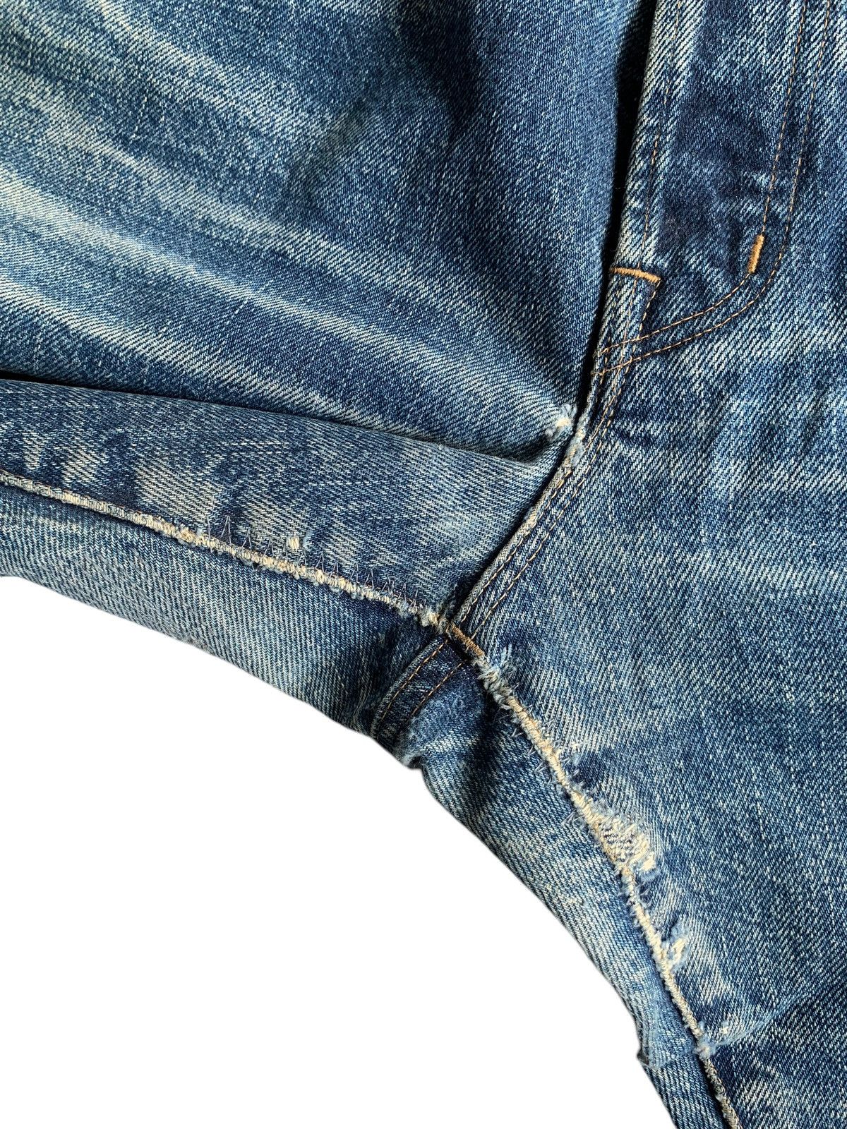 Japanese Brand × Kapital × Vintage Okura Hr Market Japanese Button Fly Selvedge Distressed Size US 34 / EU 50 - 17 Thumbnail