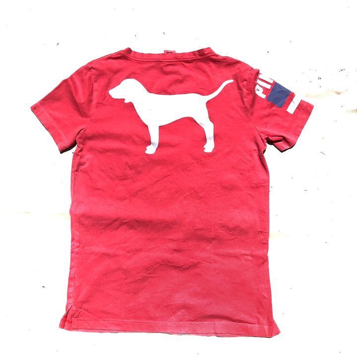 Pink × Victoria's Secret PINK Victoria Secret T shirt Tee. Hot coral color with dog Size S / US 4 / IT 40 - 7 Thumbnail