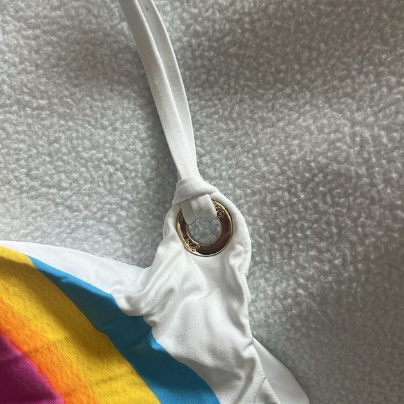 Designer Sunshine 79 Rainbow One Shoulder Swimsuit Bikini Top Size XL / US 12-14 / IT 48-50 - 4 Thumbnail