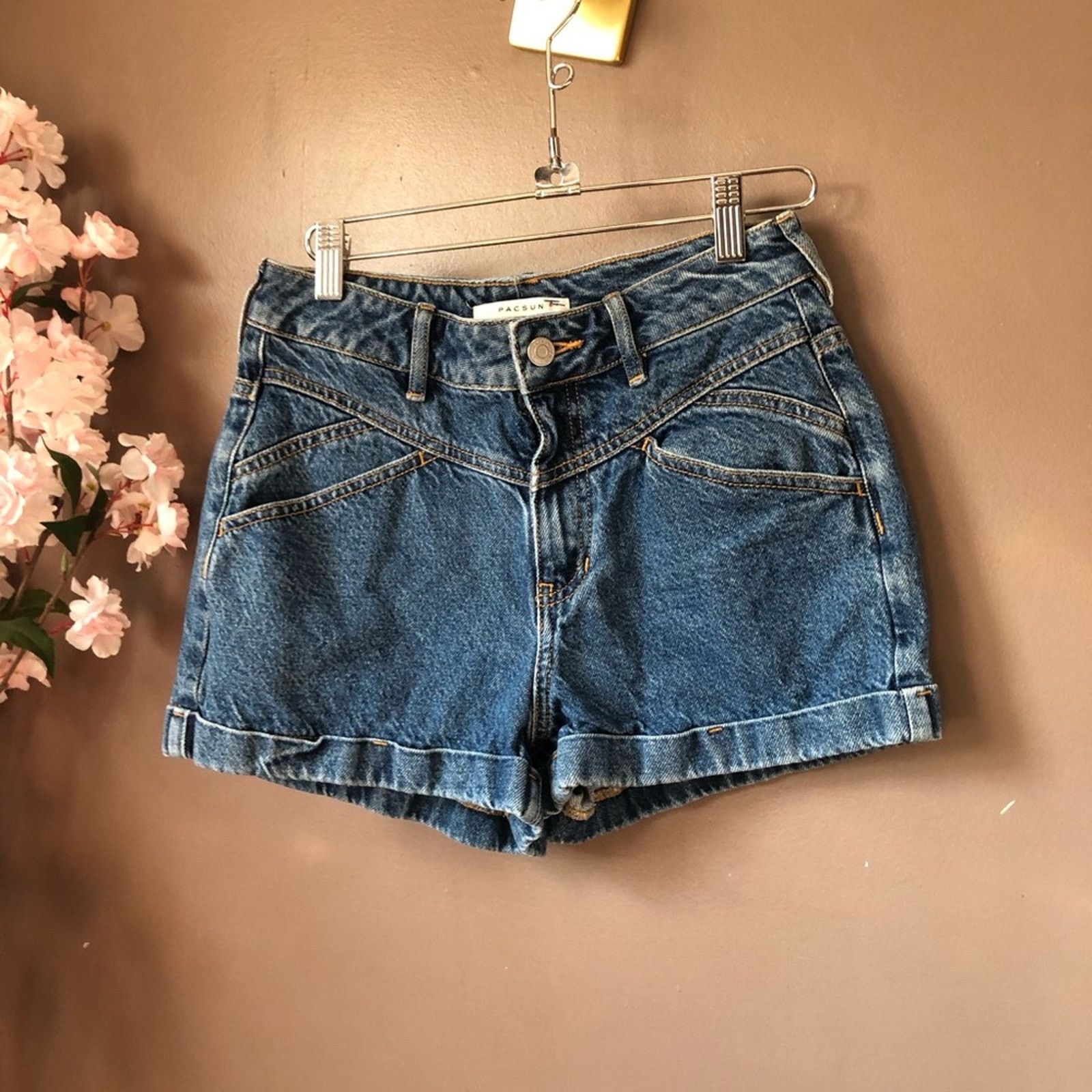 Pacsun PACSUN jean shorts bottoms blue 13”waist Size 26" / US 2 / IT 38 - 2 Thumbnail