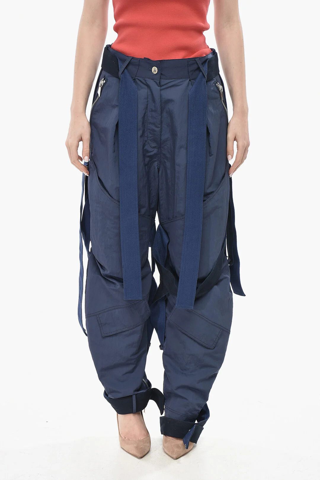 The Attico og1mm0426 Nylon Pant in Blue Size 26" / US 2 / IT 38 - 1 Thumbnail