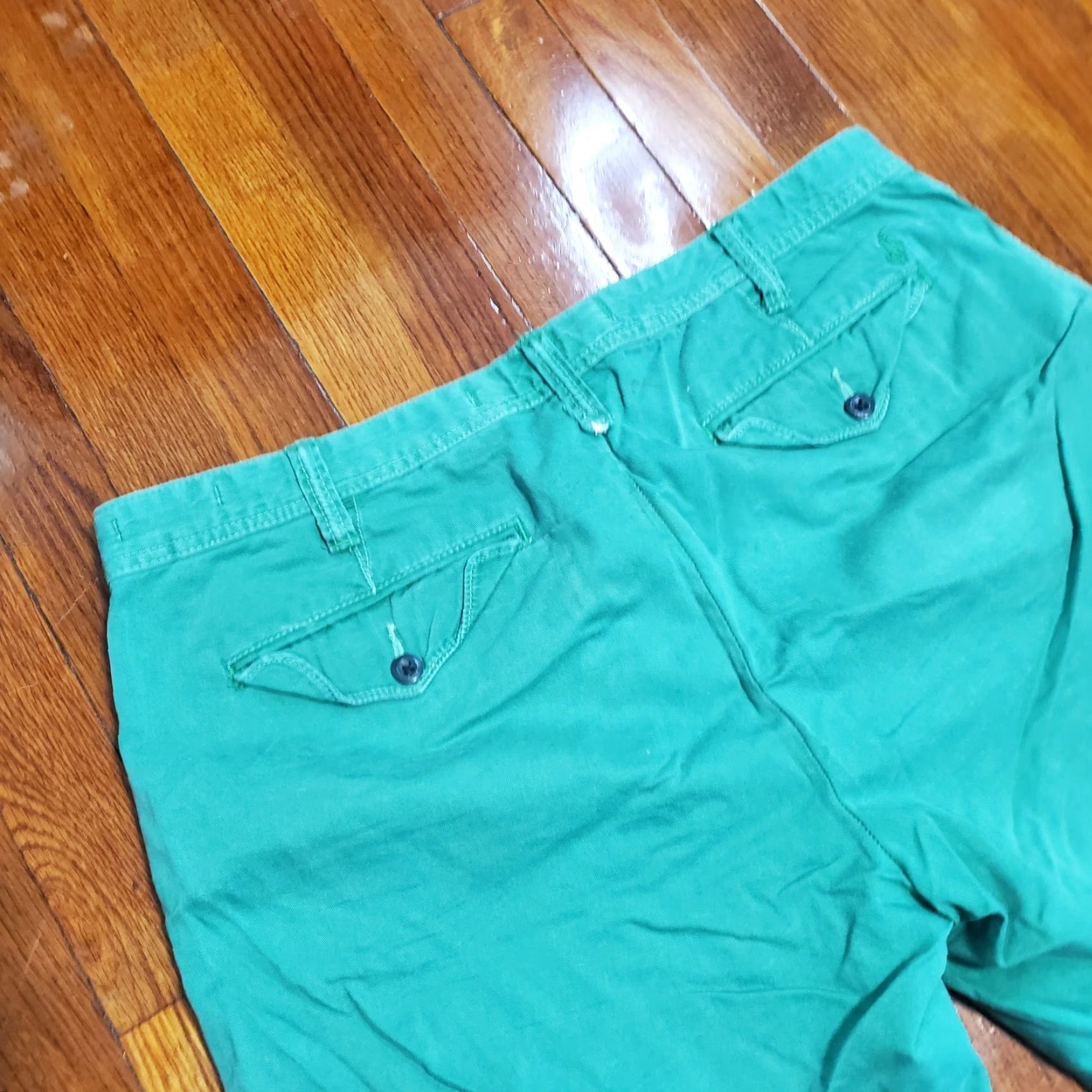 Polo Ralph Lauren VINTAGE Polo Ralph Lauren Shorts Mens 36 Green Bermuda 9" Drawstring Military Baggy Relaxed Casual Size US M / EU 48-50 / 2 - 3 Thumbnail