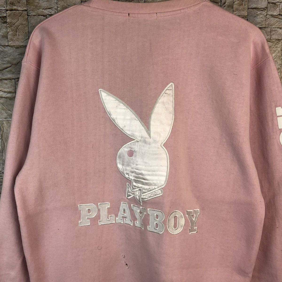 Playboy Playboy big logo Pink vintage Sweatshirt #A1177 Size US M / EU 48-50 / 2 - 4 Thumbnail