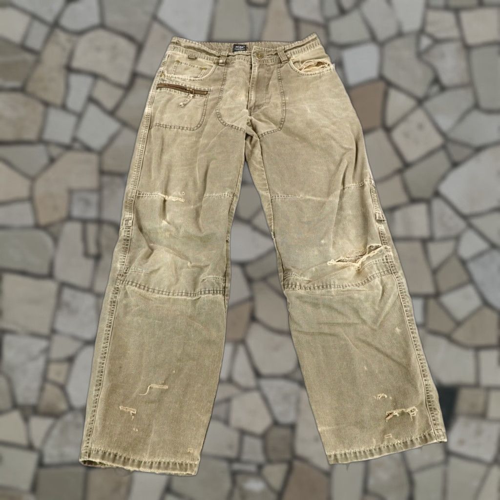 Vintage Kuhl Pants Mens 30x30 Cargo Canvas Brown Distressed Grunge Work Hiking 30x30 Mens Brown Cargo Pants 90s Grunge Theme Mens Size US 30 / EU 46 - 1 Thumbnail