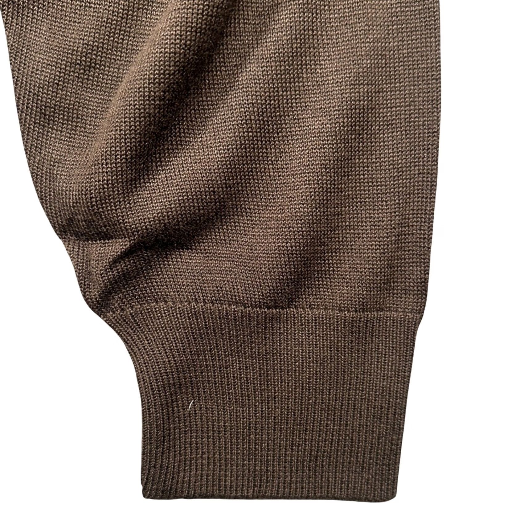 Vintage Trust Mock Neck Sweater Mens XL Brown New Diamond Textured Knit BS066 Size US XL / EU 56 / 4 - 5 Thumbnail