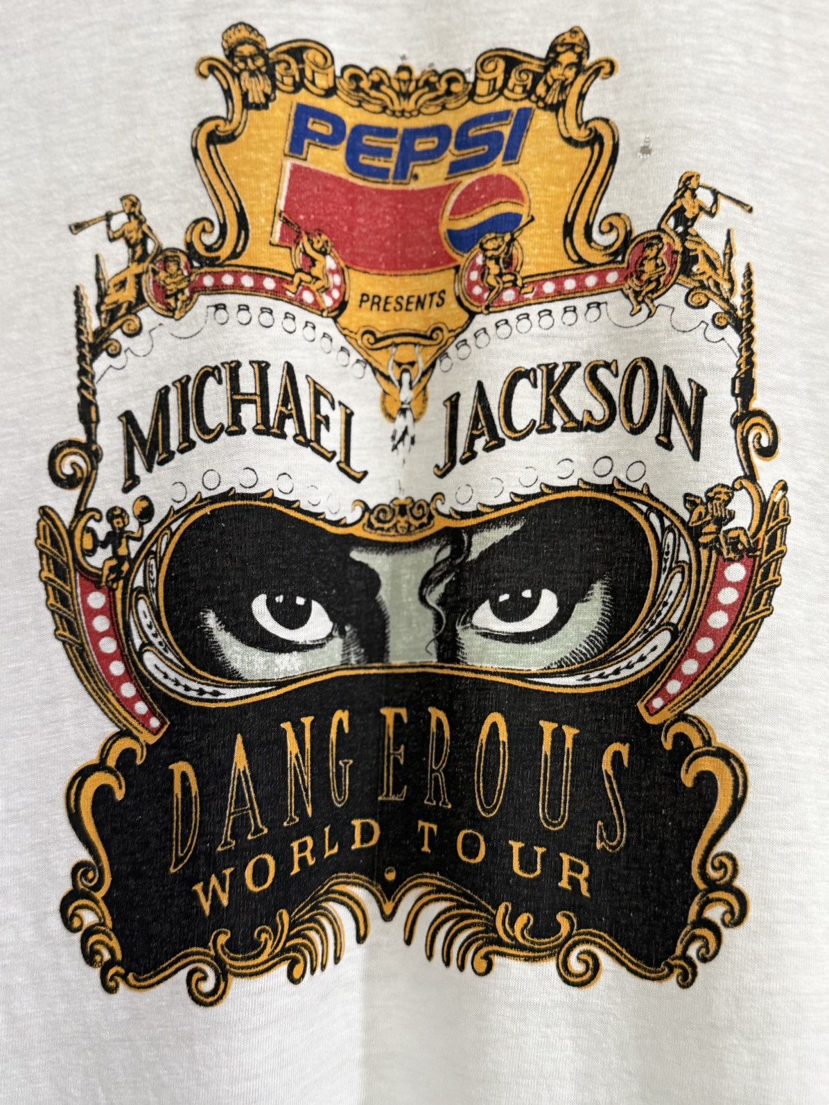 Band Tees Thrashed Vintage 90s Michael Jackson World Tour Europe Tee Size US L / EU 52-54 / 3 - 2 Thumbnail