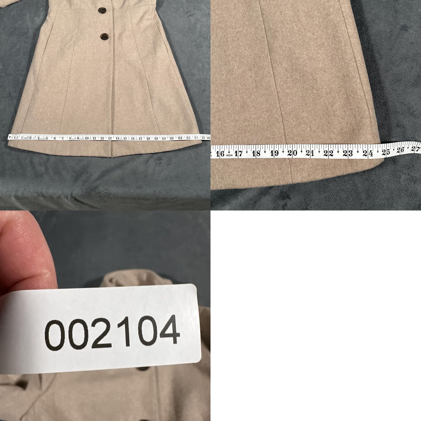 J.Crew J Crew Uptown Dress Coat Womens 8 Beige Wool Blend Funnel Neck Overcoat Warm Size M / US 6-8 / IT 42-44 - 10 Thumbnail