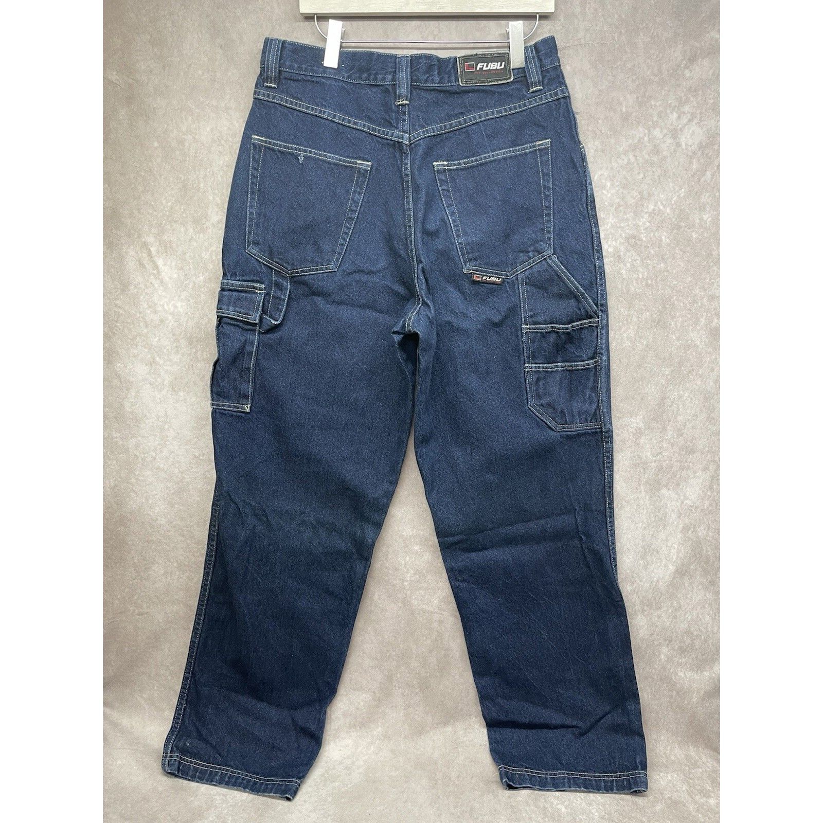 Fubu VTG Y2K Fubu Jeans Carpenter Blue Baggy Faded Hip Hop Size 3 Size US 34 / EU 50 - 2 Thumbnail