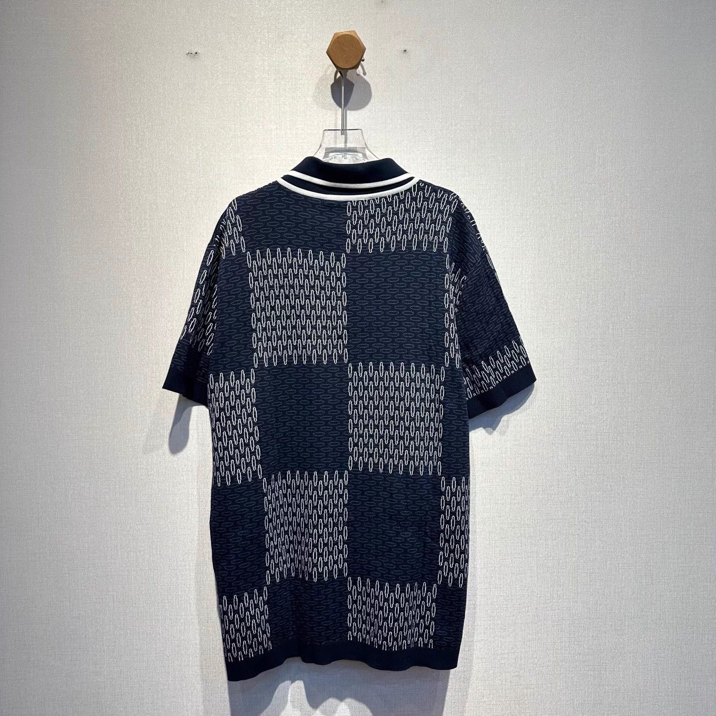 Louis Vuitton LV Damier short-sleeve knit shirt XL Size US XL / EU 56 / 4 - 2 Thumbnail