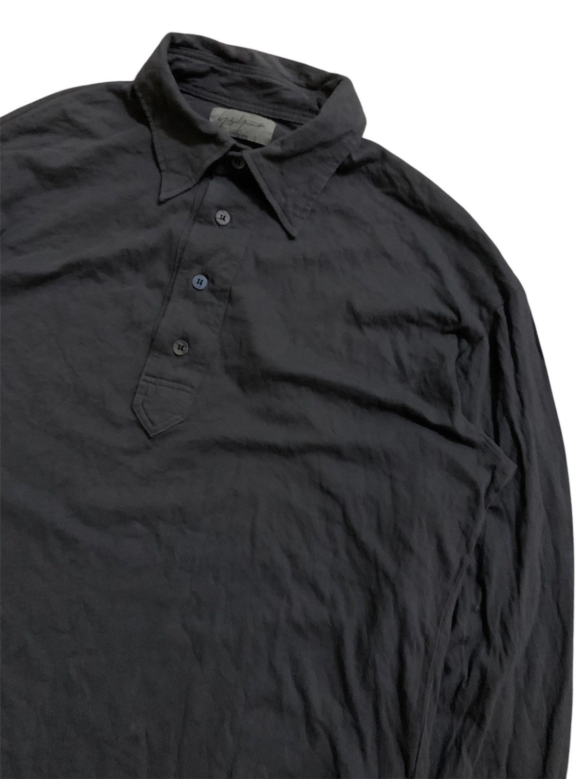 Yohji Yamamoto 💥Vintage Yohji Yamamoto Signature Pour Homme Shirt Size US L / EU 52-54 / 3 - 2 Thumbnail