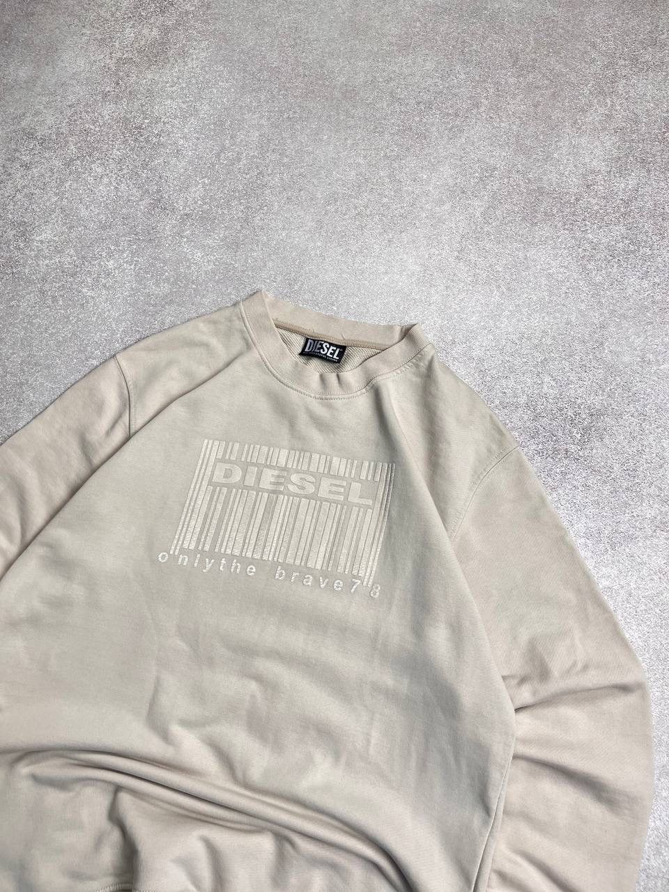 Diesel × Vintage VINTAGE DIESEL ARCHIVAL CREAM BOXY SWEATSHIRT Y2K L Size US L / EU 52-54 / 3 - 2 Thumbnail