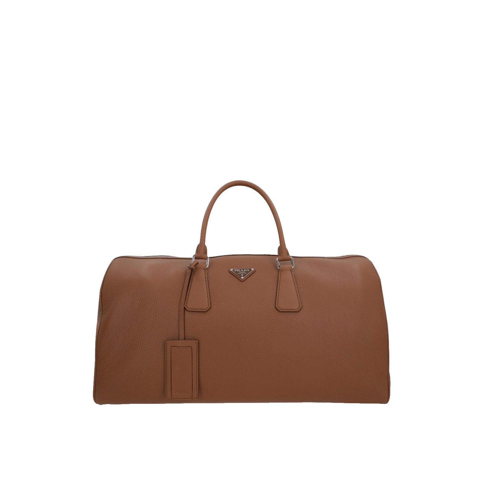 Prada PRADA Cognac Grainy Leather Duffle Bag New & Authentic Size ONE SIZE - 1 Thumbnail