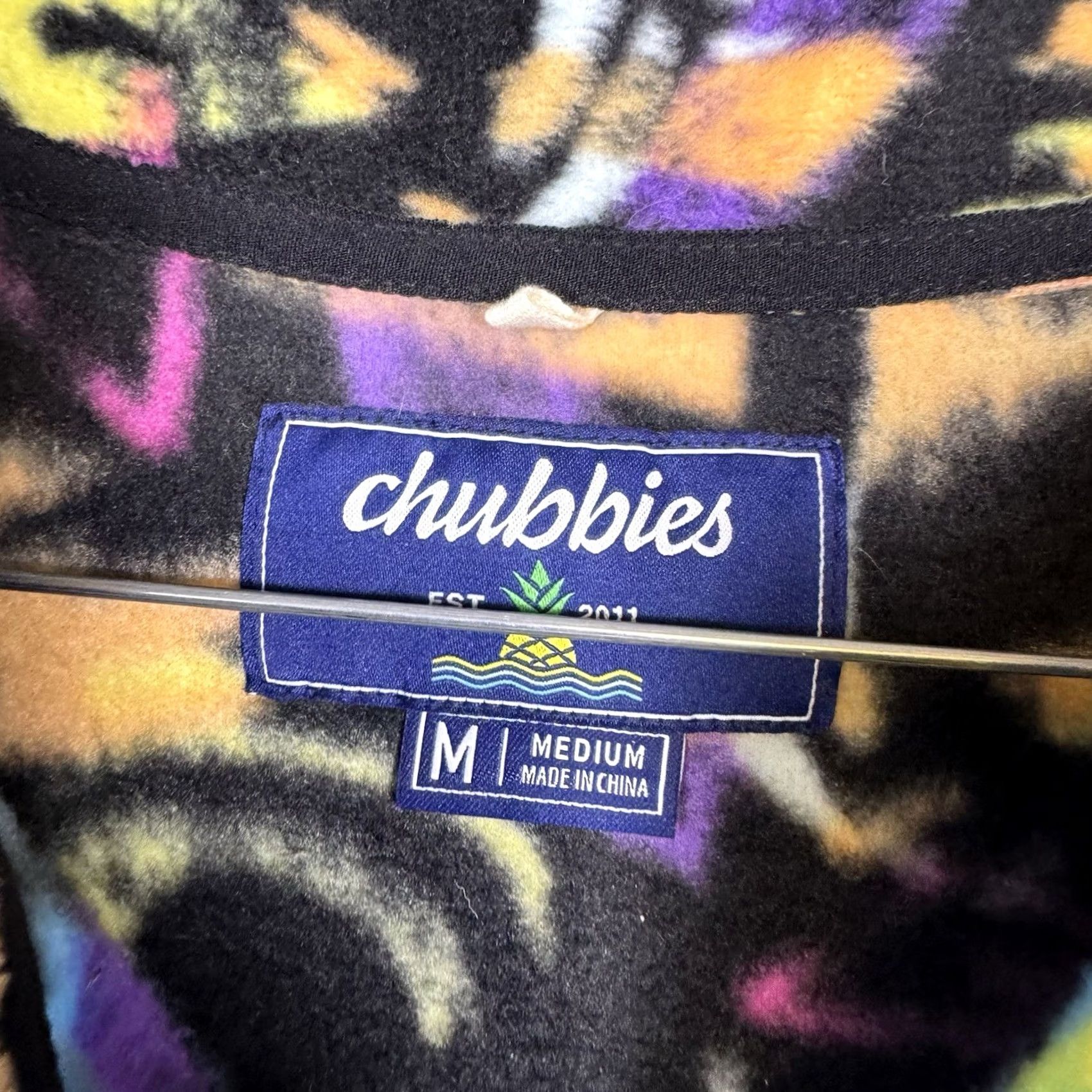 Chubbies Chubbies Jacket Mens M Fleece Pullover Neon Geometric Sweater Size US M / EU 48-50 / 2 - 7 Thumbnail