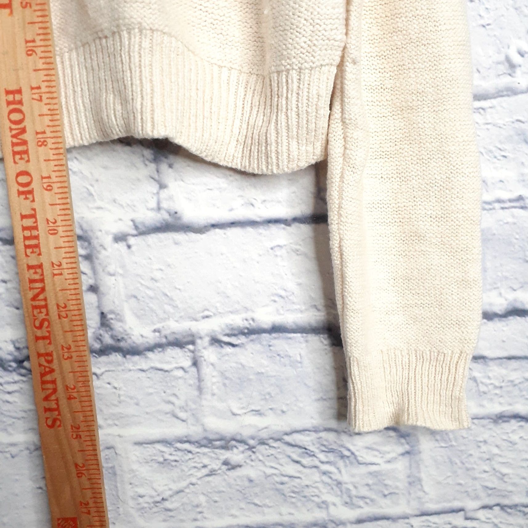 Anthropologie Anthropologie Knit Wool Alpaca Blend Sweater Womens Small Pullover Long Sleeve Cream Fall Winter Size S / US 4 / IT 40 - 4 Thumbnail